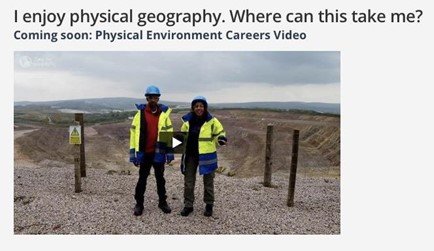 Time for Geography - where can physical geography take me