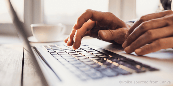 Write for the GA Blog - image of someone typing
