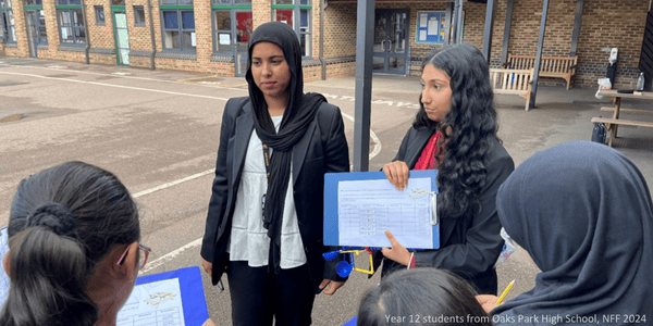 Everywhere is interesting - Y12 students taking part in NFF 2024 from Oak Park High School