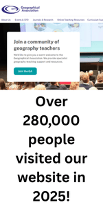 Graphic of website homepage and 280,000 people visited in 2025