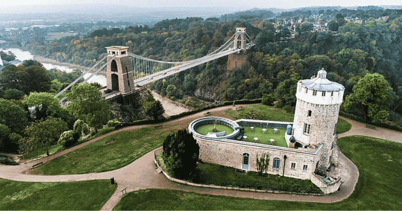 Four to Find blog post. Featuring an image of Clifton Suspension Bridge and Observatory in Bristol. Photo by Chris Lathom-Sharp sourced from Wikimedia Commons